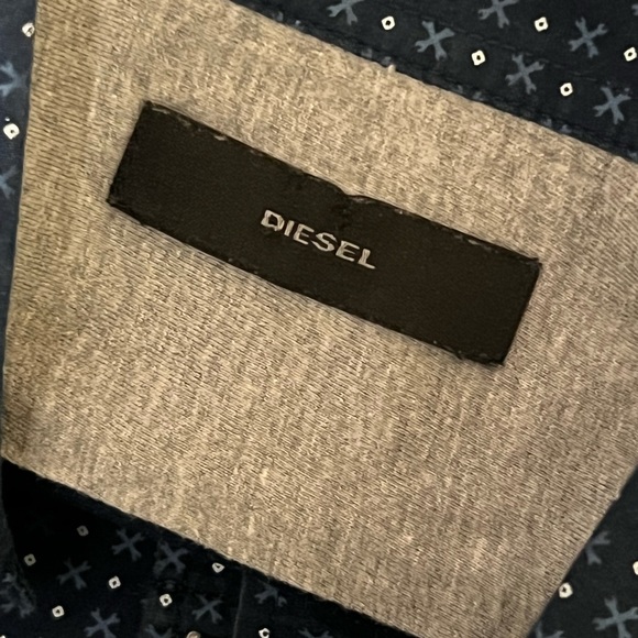 Diesel designer button down blue shirt L - Picture 11 of 11